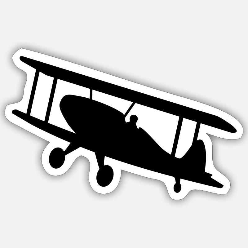 airplane - Sticker size S (10 x 10 cm) - white matte