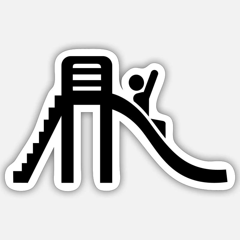 Aire de jeu - Sticker taille S (10 x 10 cm) - blanc mat