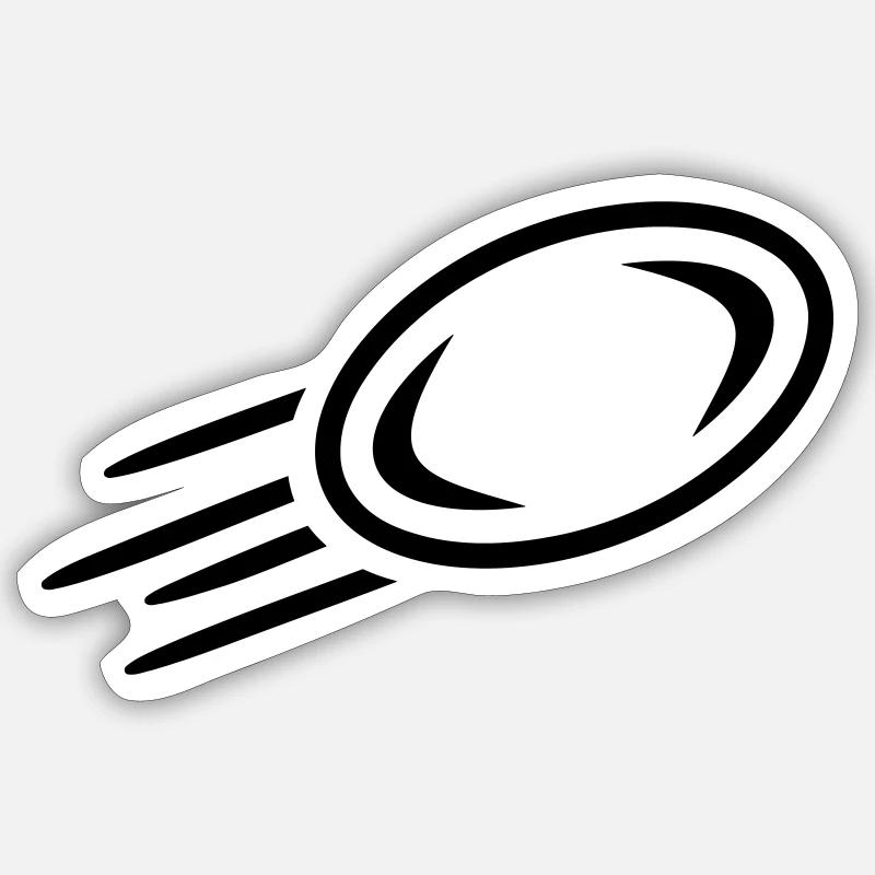 Rugby - Sticker taille S (10 x 10 cm) - blanc mat