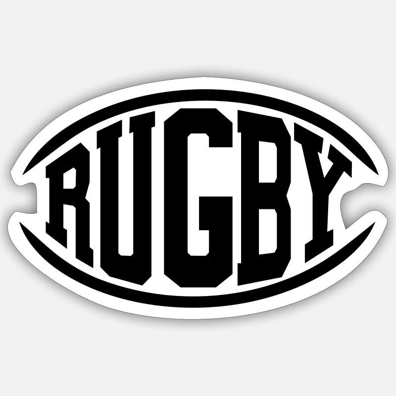 Rugby - Sticker size S (10 x 10 cm) - white matte