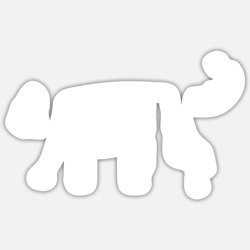 Katze - Sticker Größe S (10 x 10 cm) - Mattweiß