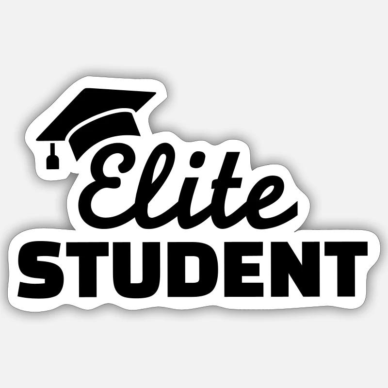 Elite Student - Sticker size S (10 x 10 cm) - white matte