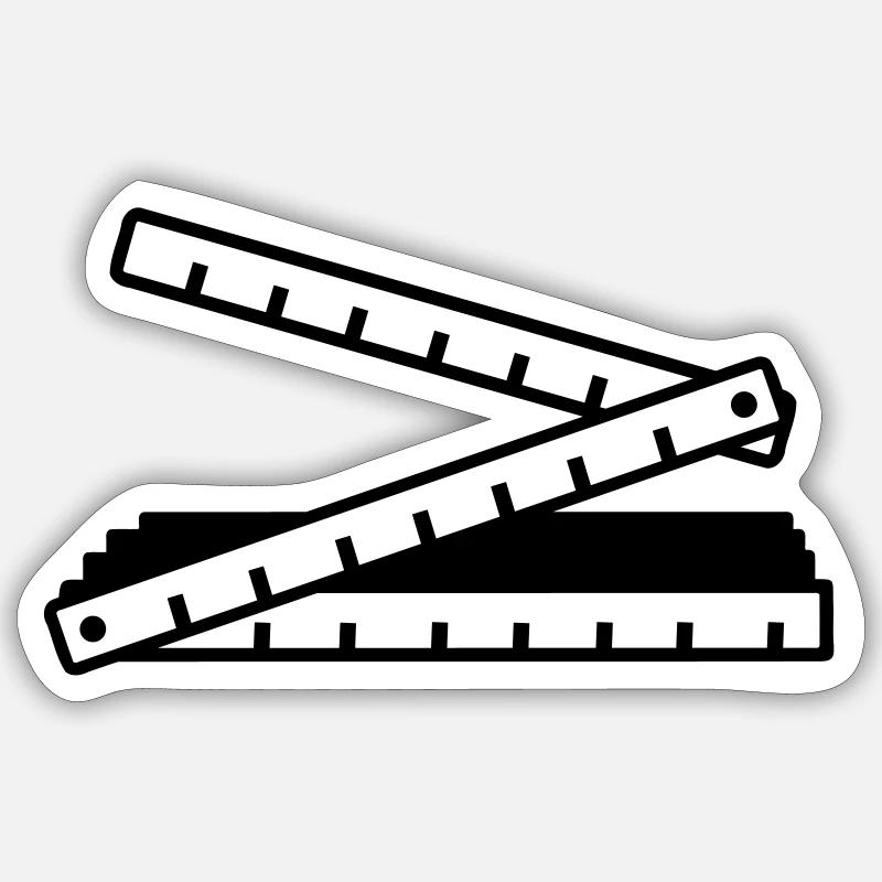 Folding rule - Sticker size S (10 x 10 cm) - white matte