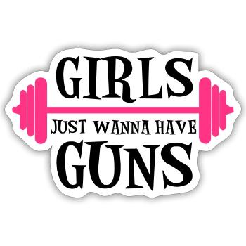 Guns - Sticker size S (10 x 10 cm) - white matte - Front