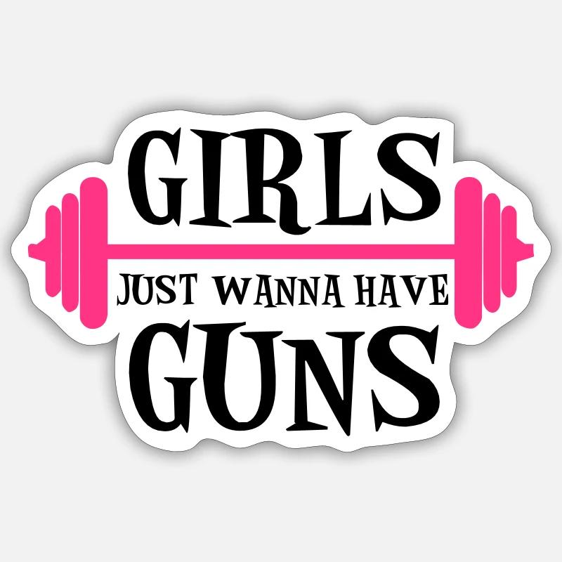 Guns - Sticker Größe S (10 x 10 cm) - Mattweiß