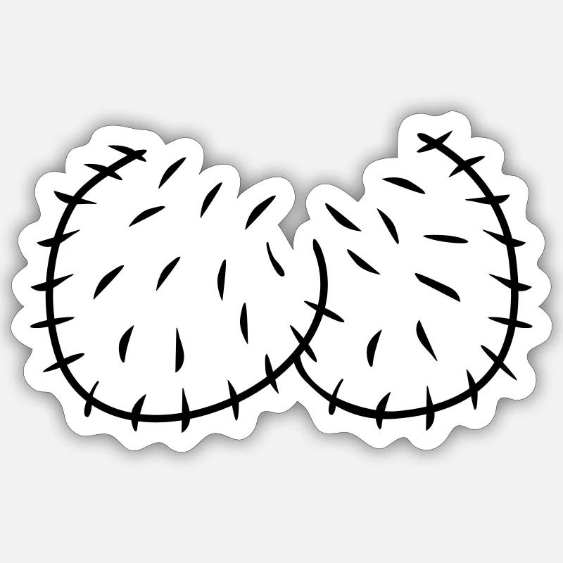 Hodensack - Scrotum Sticker Größe S (10 x 10 cm)