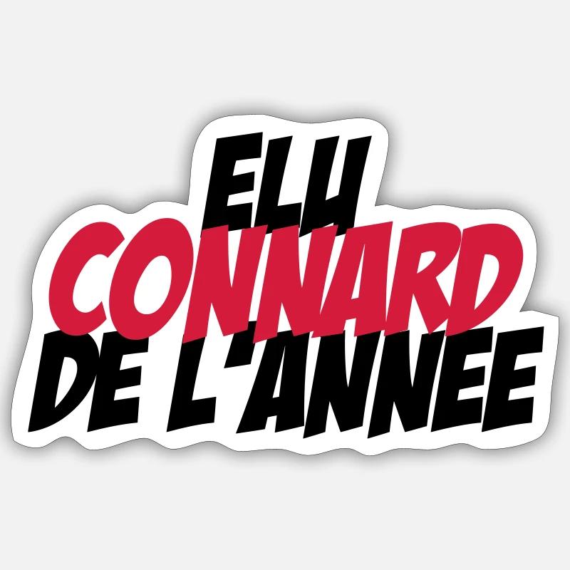 Elu Connard de l'année ! Sticker taille S (10 x 10 cm)