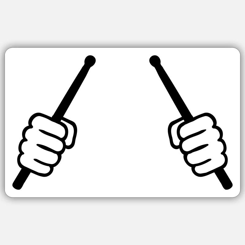 Batterie - Sticker taille S (10 x 10 cm) - blanc mat