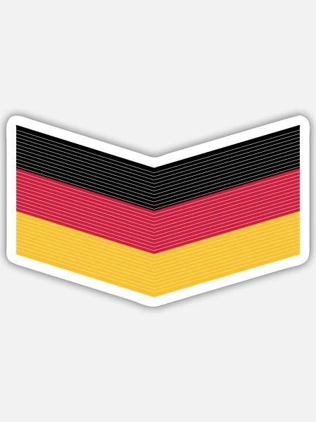 Deutschland Trikot - Sticker Größe S (10 x 10 cm) - Mattweiß
