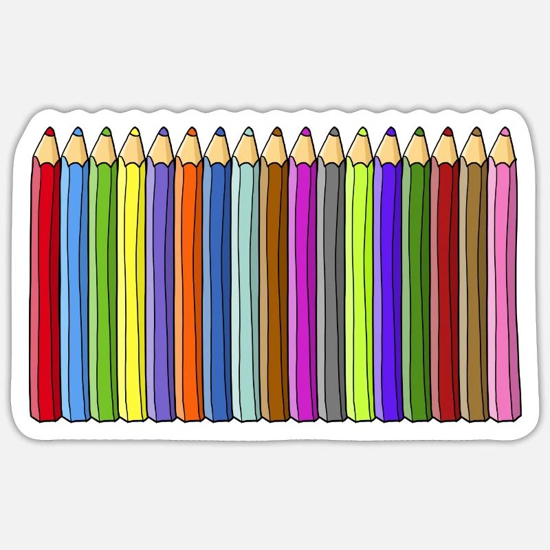 crayons Sticker taille S (10 x 10 cm)