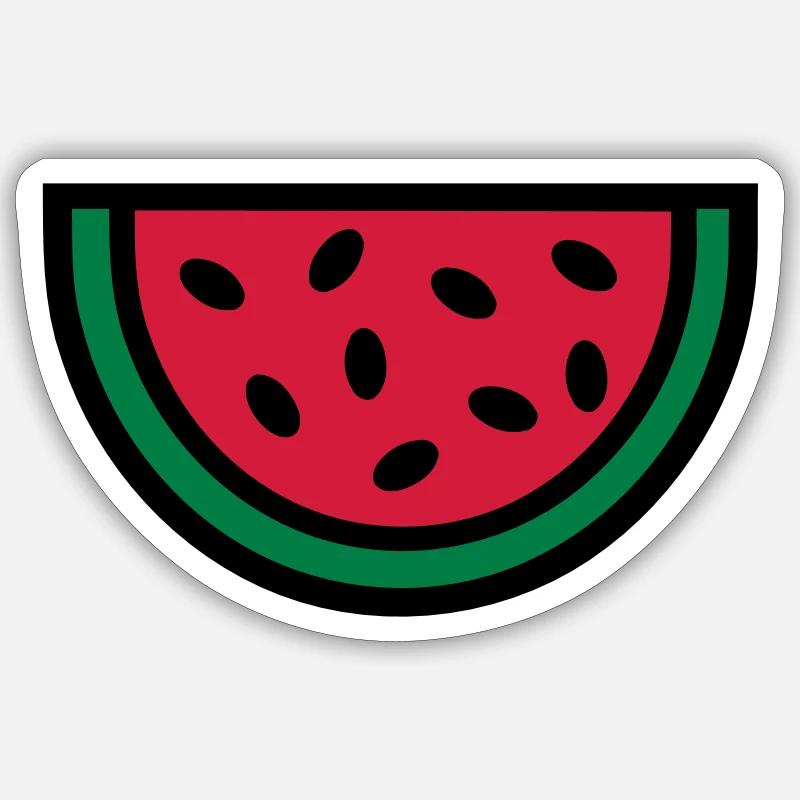 Melon - Sticker taille S (10 x 10 cm) - blanc mat