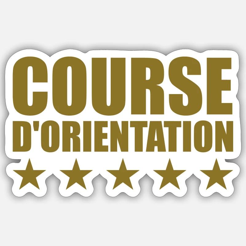 Course d'Orientation - Sticker taille S (10 x 10 cm) - blanc mat