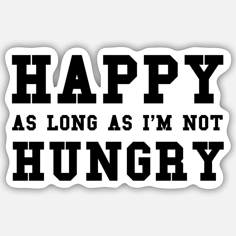 Hungry - Sticker Größe S (10 x 10 cm) - Mattweiß