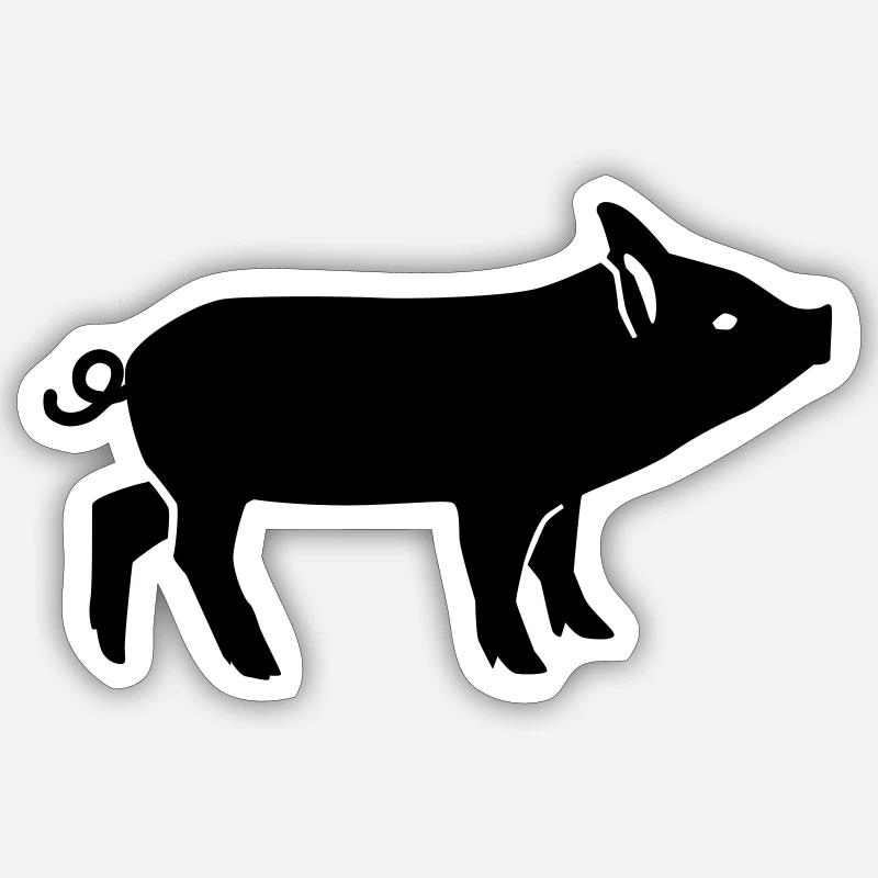 Pig - Sticker size S (10 x 10 cm) - white matte