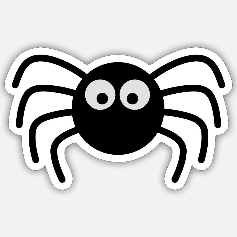 spider araignée - Sticker taille S (10 x 10 cm) - blanc mat