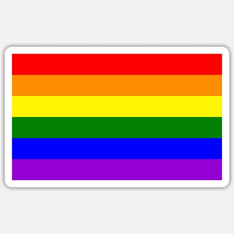 Schwul - Sticker Größe S (10 x 10 cm) - Mattweiß