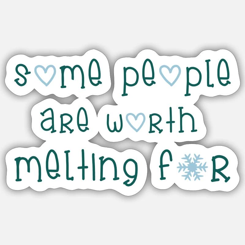 Melting For - Sticker taille S (10 x 10 cm) - blanc mat
