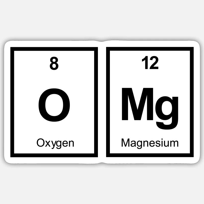 omg - Sticker size S (10 x 10 cm) - white matte