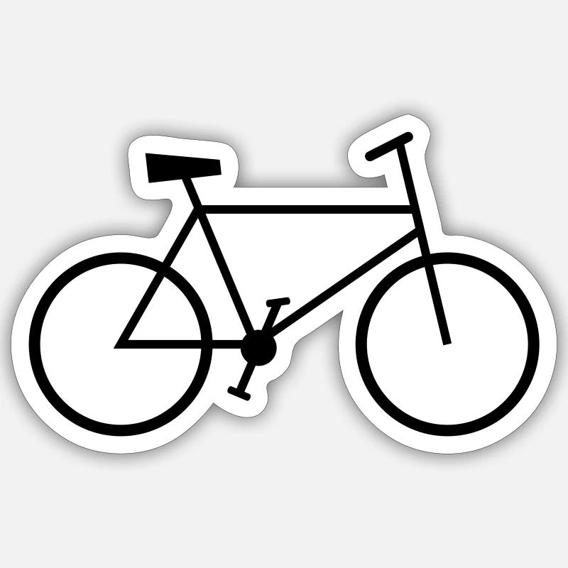 vélo - Sticker taille S (10 x 10 cm) - blanc mat