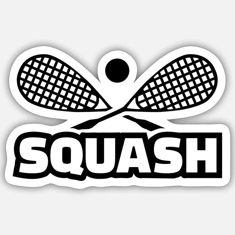Squash - Sticker Größe S (10 x 10 cm) - Mattweiß