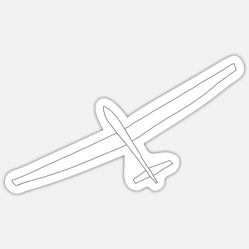 GLIDER | Glider - Sticker size S (10 x 10 cm) - white matte