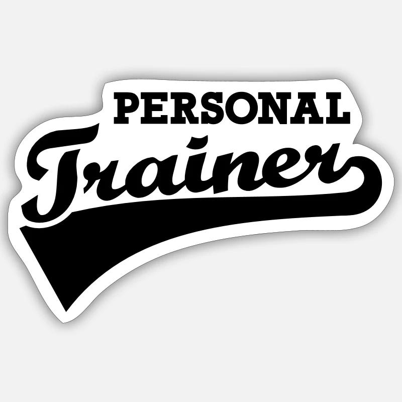Personal trainer - Sticker taille S (10 x 10 cm) - blanc mat