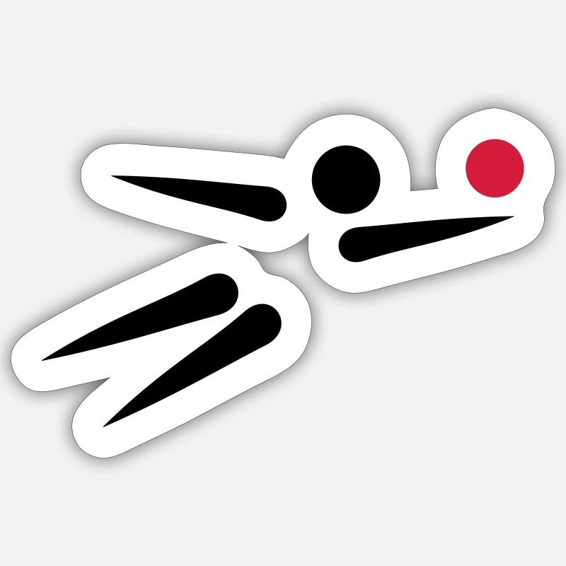 Beachvolleyball - Sticker Größe S (10 x 10 cm) - Mattweiß