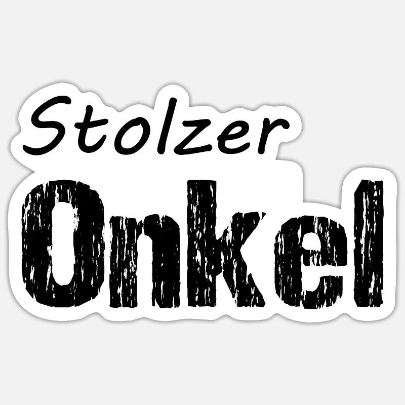 Onkel - Sticker Größe S (10 x 10 cm) - Mattweiß
