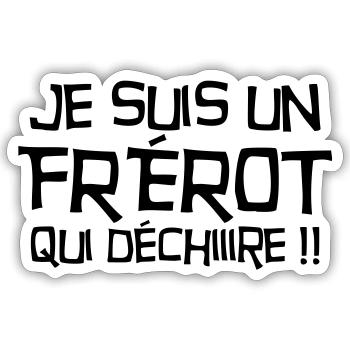 Frère Frangin Frere Naissance Bébé Frérot - Sticker taille S (10 x 10 cm) - blanc mat - Devant