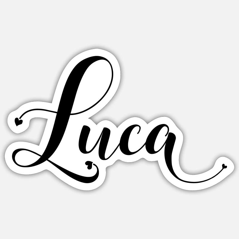 luca - Sticker Größe S (10 x 10 cm) - Mattweiß