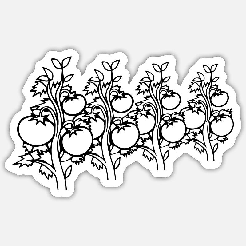tomates légume - Sticker taille S (10 x 10 cm) - blanc mat