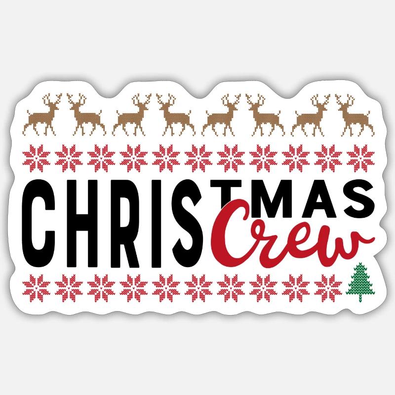 Noël - Sticker taille S (10 x 10 cm) - blanc mat