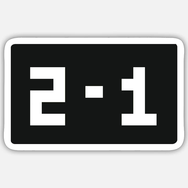Retrogaming Score 2 to 1 Won Pixelated Sticker size S (10 x 10 cm)