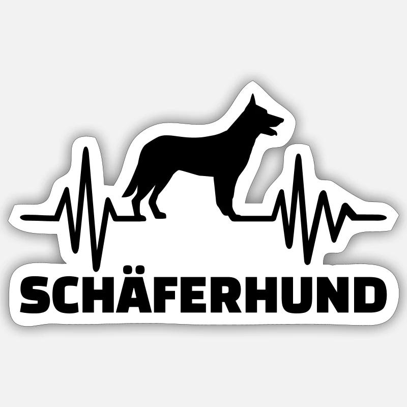 Schäferhund Sticker Größe S (10 x 10 cm)