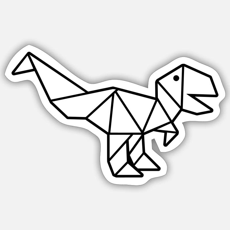 Origami - Sticker taille S (10 x 10 cm) - blanc mat