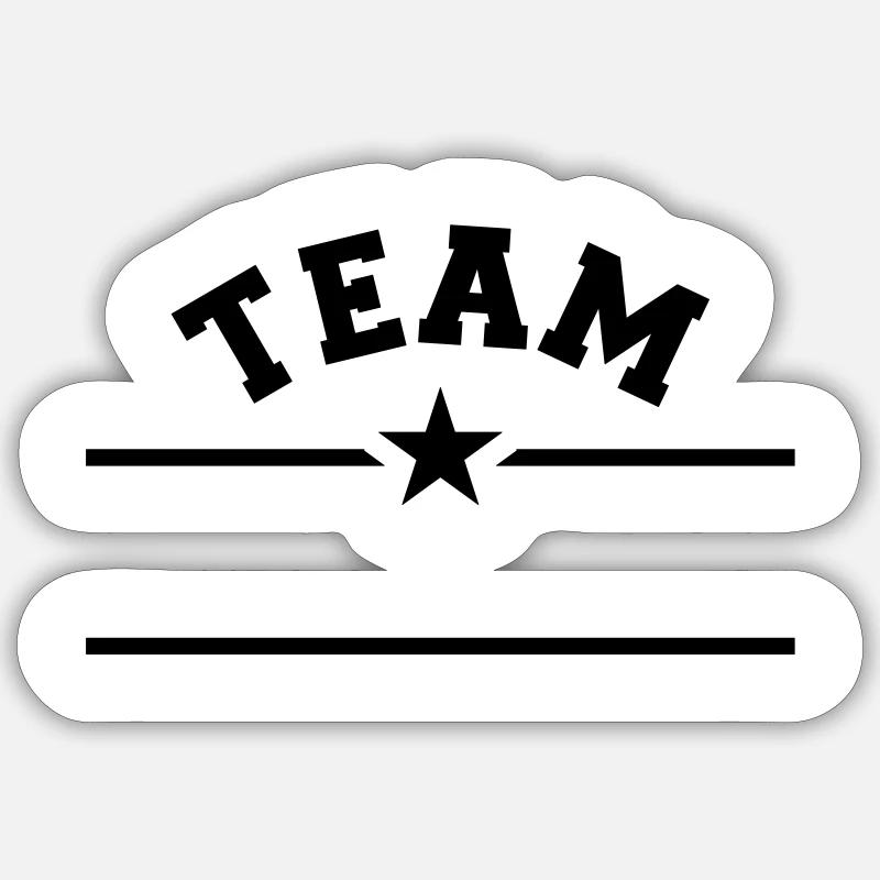 équipe - Sticker taille S (10 x 10 cm) - blanc mat