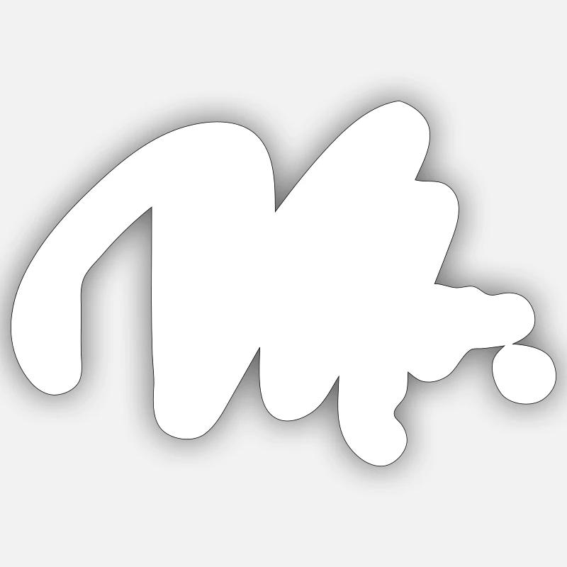 M. Blanc - Sticker taille S (10 x 10 cm) - blanc mat