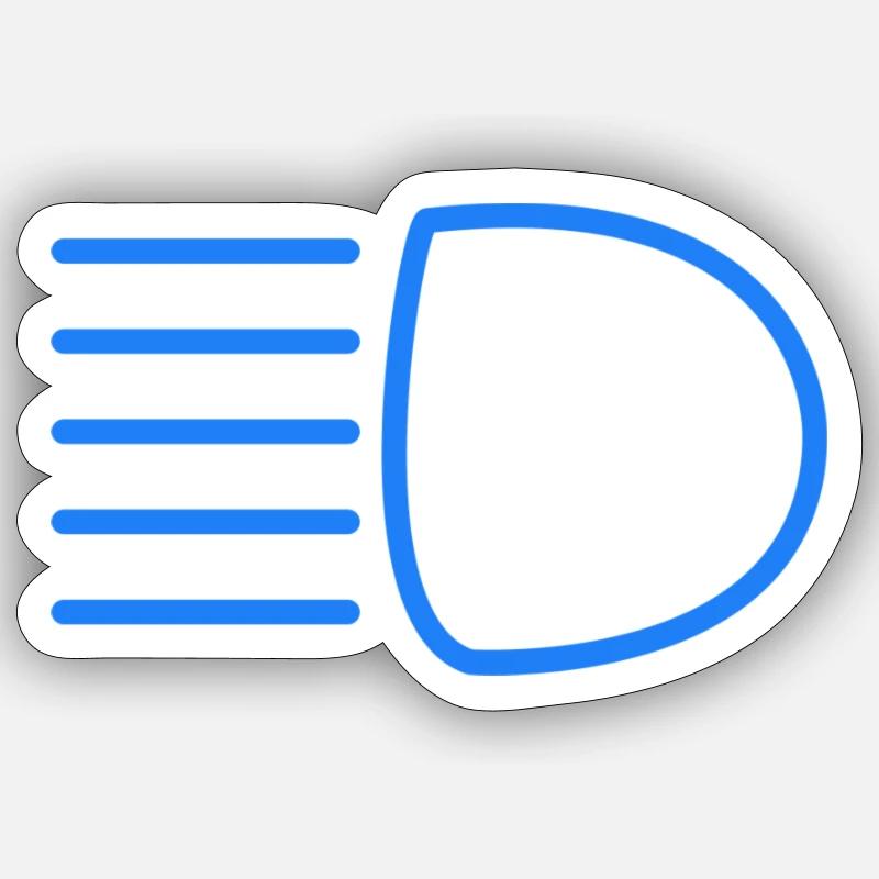 Auto high beam indicator light switched on Sticker size S (10 x 10 cm)