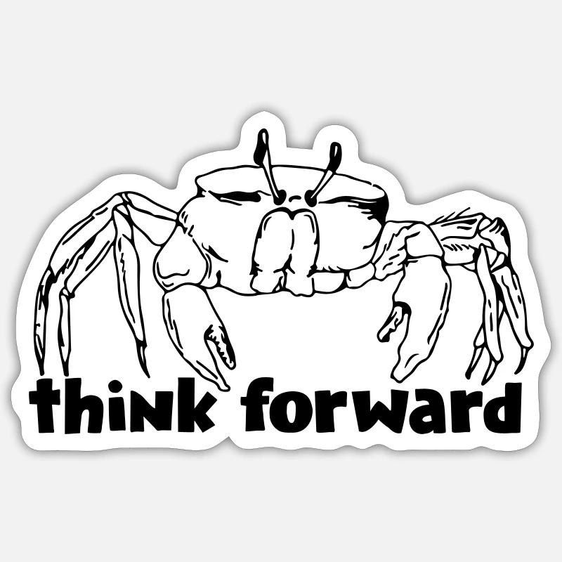 Think forward - Sticker size S (10 x 10 cm) - white matte