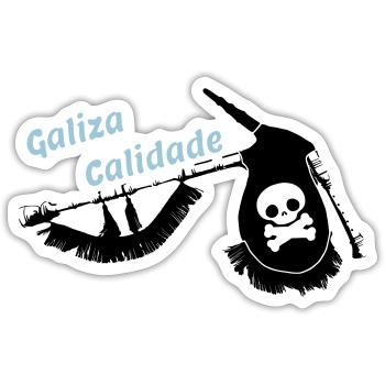 Galiza Calidade ((customizable colors) - Sticker size S (10 x 10 cm) - white matte - Front