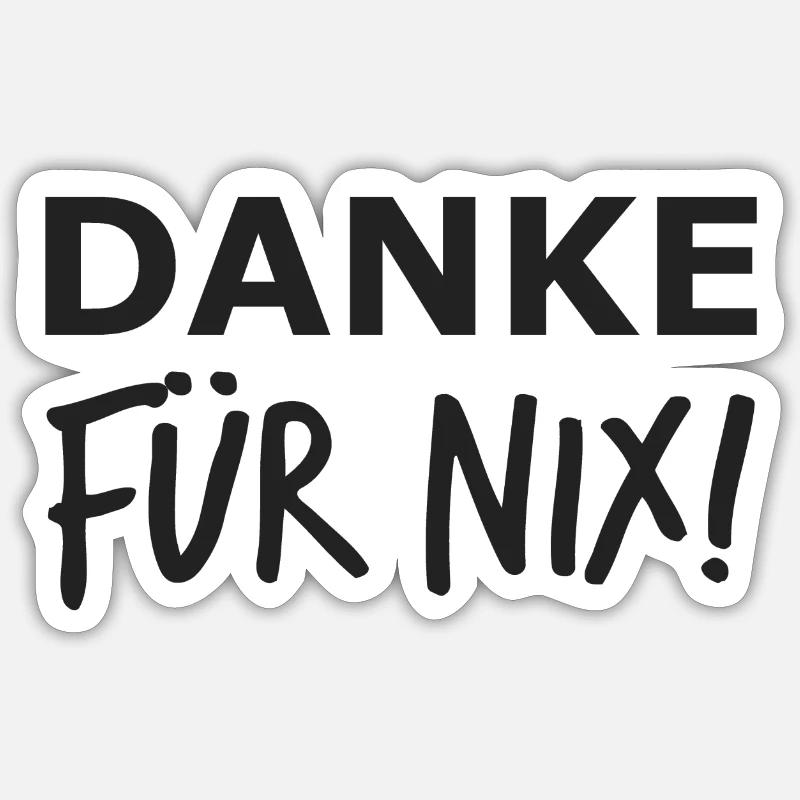 Danke - Sticker Größe S (10 x 10 cm) - Mattweiß