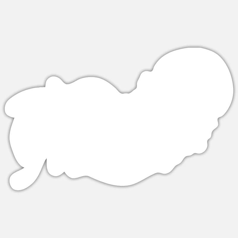 Méduse Blanc Urticaire - Sticker taille S (10 x 10 cm) - blanc mat
