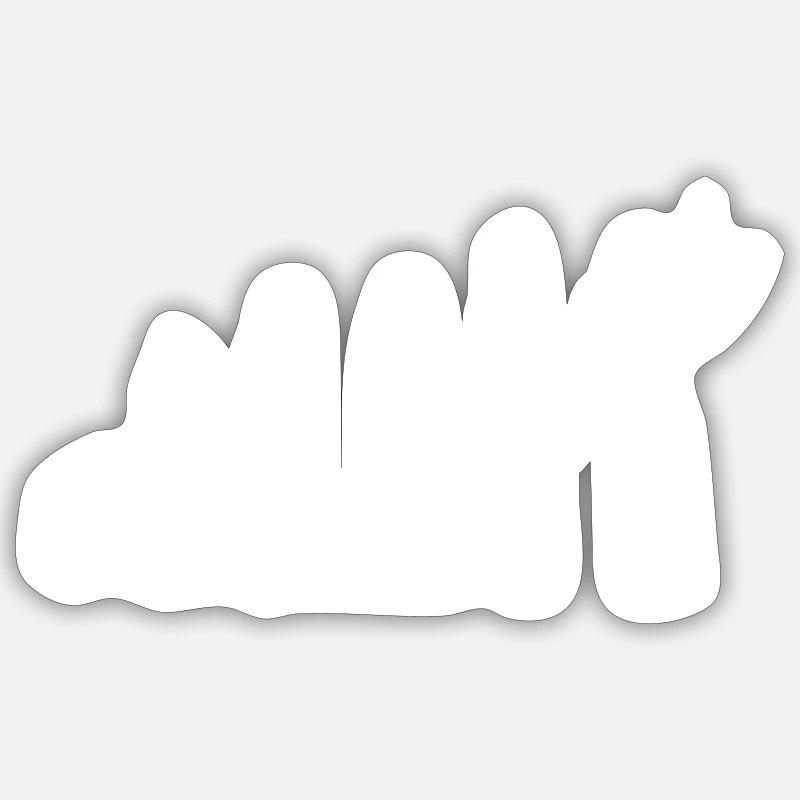 Violoniste évolution violon violon - Sticker taille S (10 x 10 cm) - blanc mat