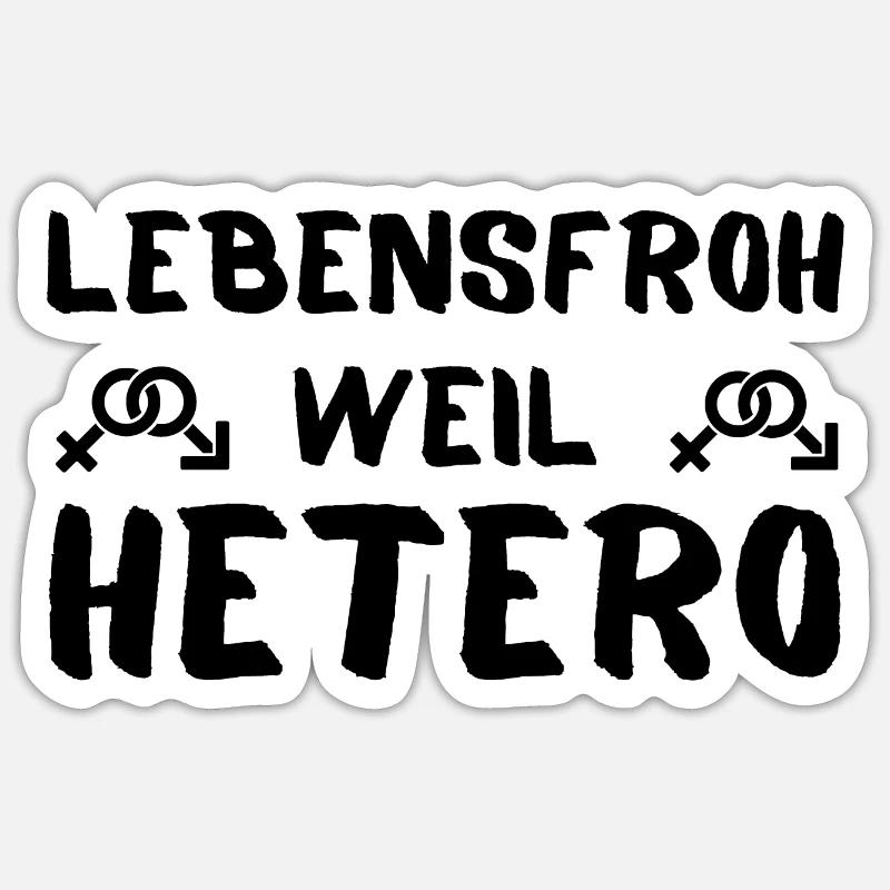 Auf hetero getestet Geschenkidee - Sticker Größe S (10 x 10 cm) - Mattweiß