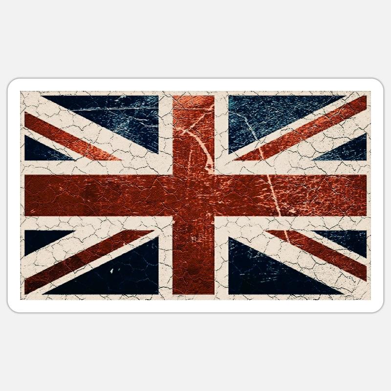 drapeau anglais Sticker taille S (10 x 10 cm)