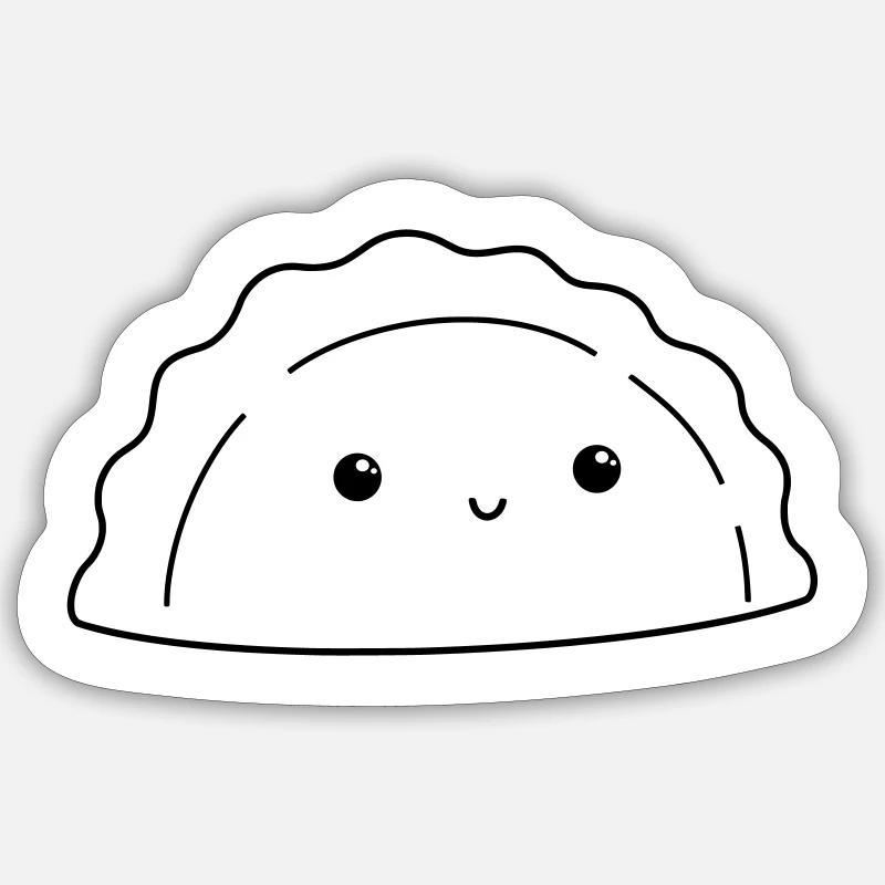 Pieróg - Sticker size S (10 x 10 cm) - white matte