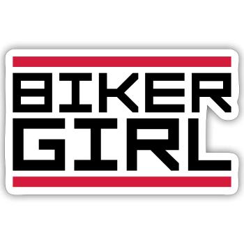 Motard à logo bar - Sticker taille S (10 x 10 cm) - blanc mat - Devant