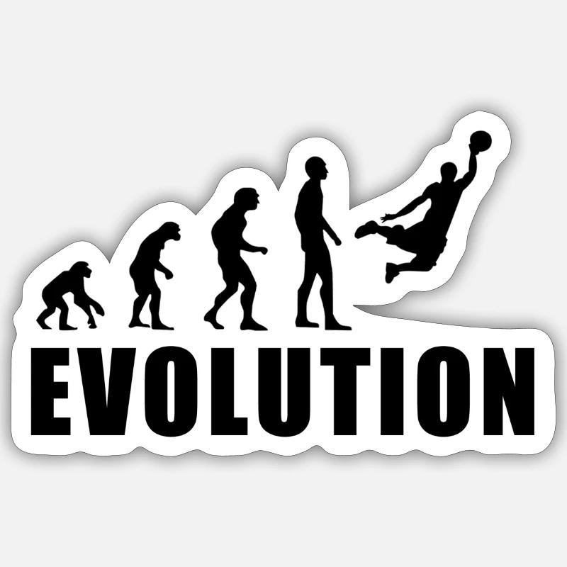 EVOLUTION BASKET Geschenk Basketball Sticker Größe S (10 x 10 cm)