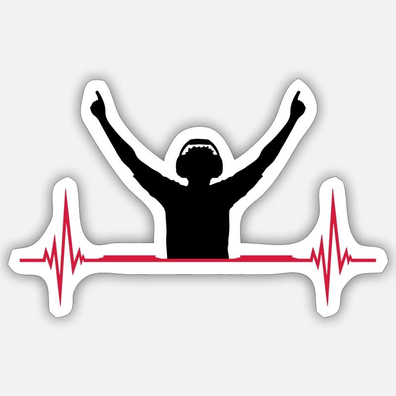 Pulse DJ design Sticker size S (10 x 10 cm)