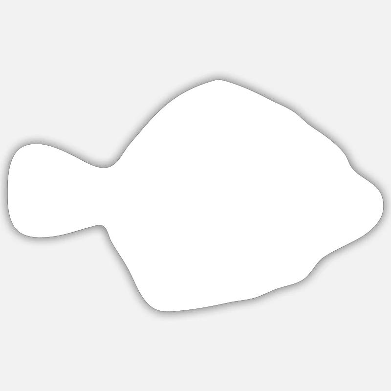 flounder - Sticker size S (10 x 10 cm) - white matte